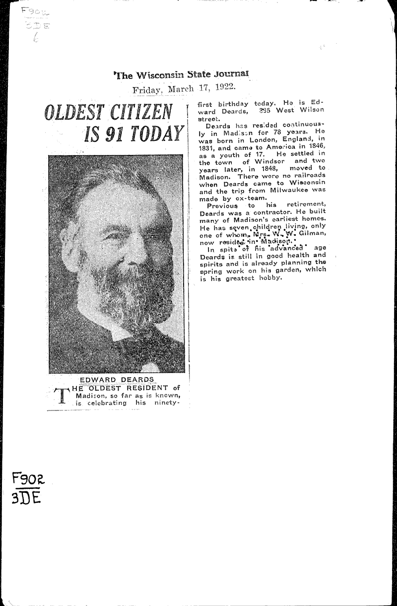  Source: Wisconsin State Journal Date: 1922-03-17