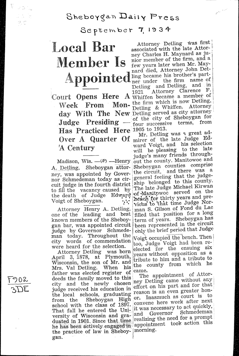  Source: Sheboygan Daily Press Date: 1934-09-07