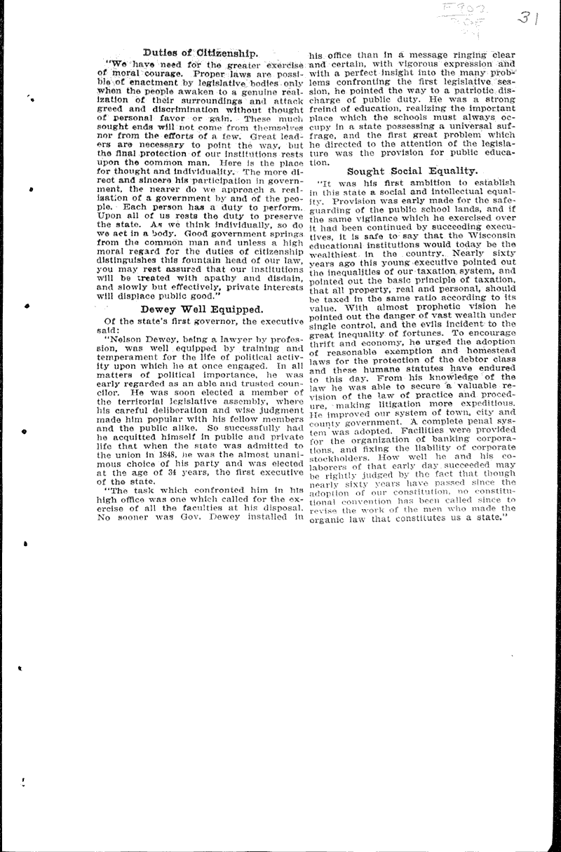  Topics: Government and Politics Date: 1907-07-22