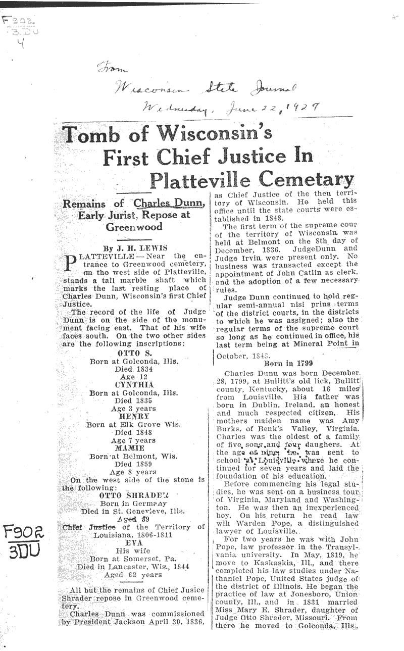  Source: Wisconsin State Journal Date: 1927-06-22