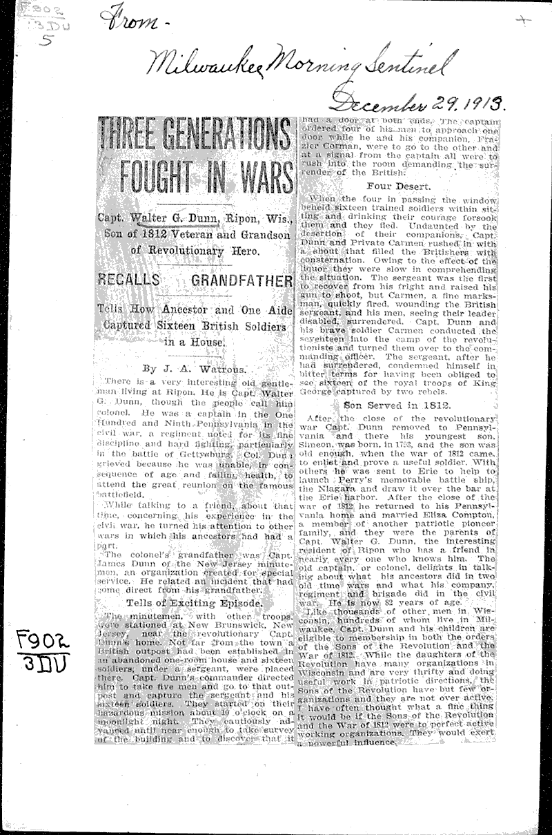  Source: Milwaukee Sentinel Date: 1913-12-29