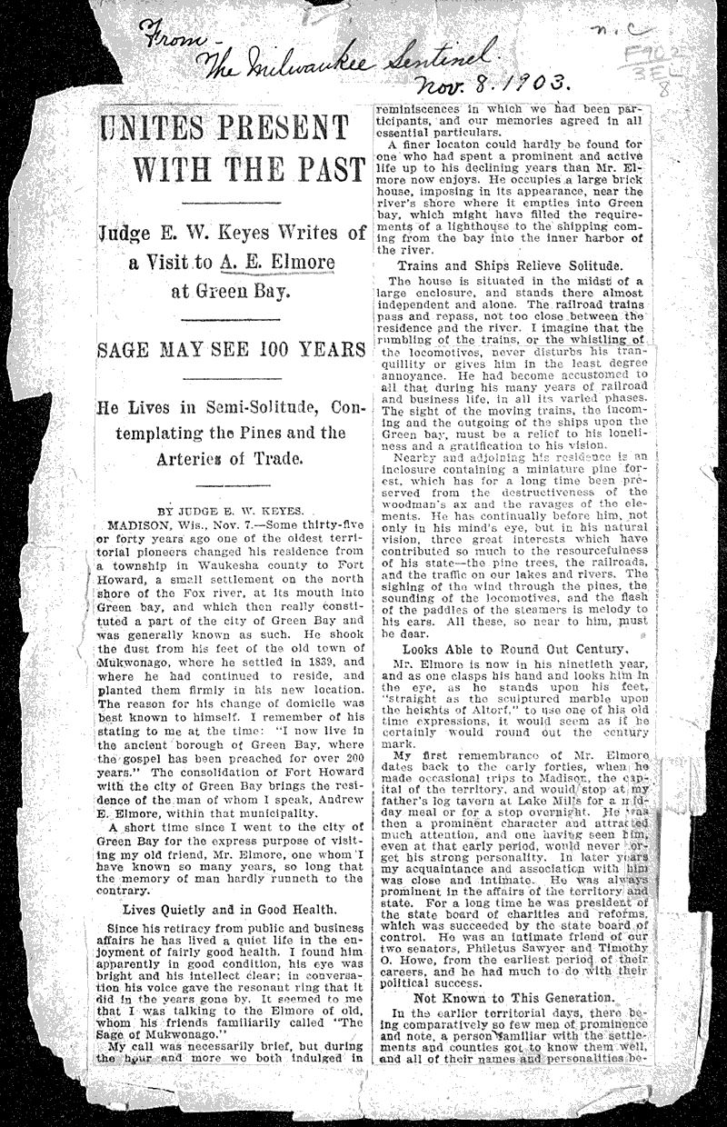  Source: Milwaukee Sentinel Date: 1903-11-08