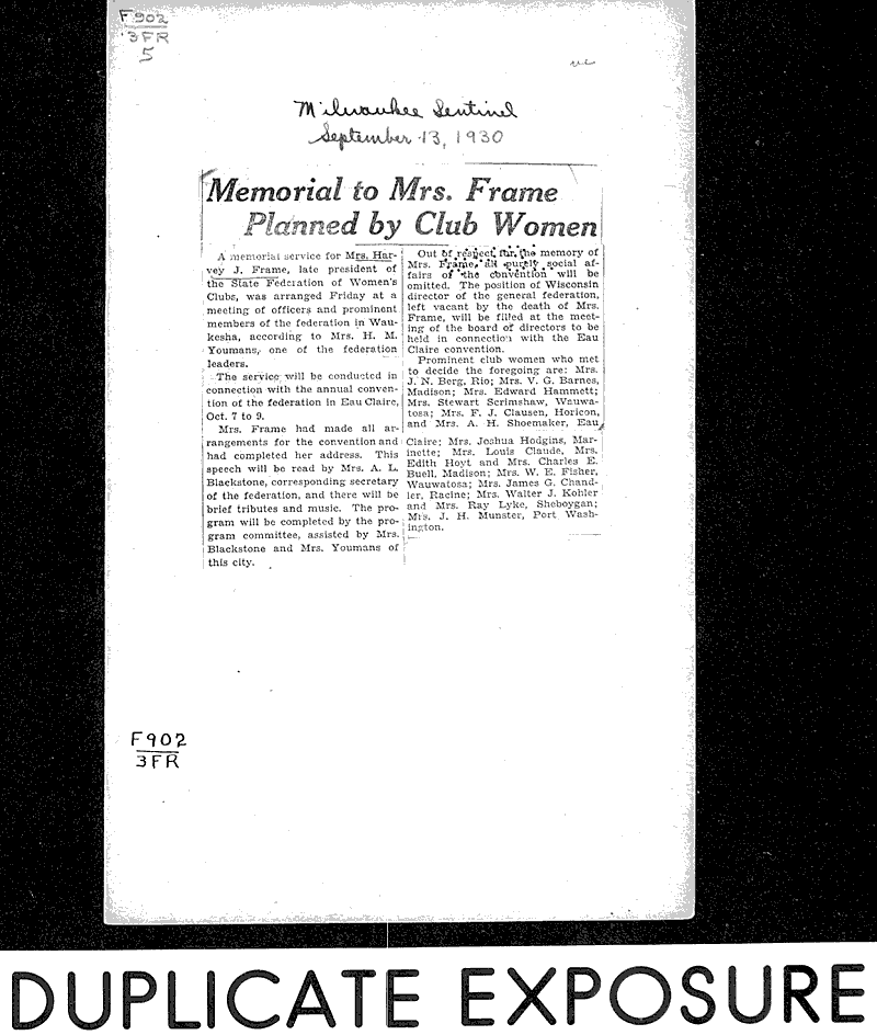  Source: Milwaukee Sentinel Date: 1930-09-13