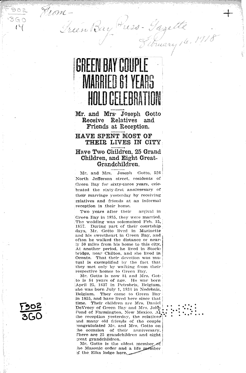  Source: Green Bay Gazette Topics: Immigrants Date: 1918-02-16