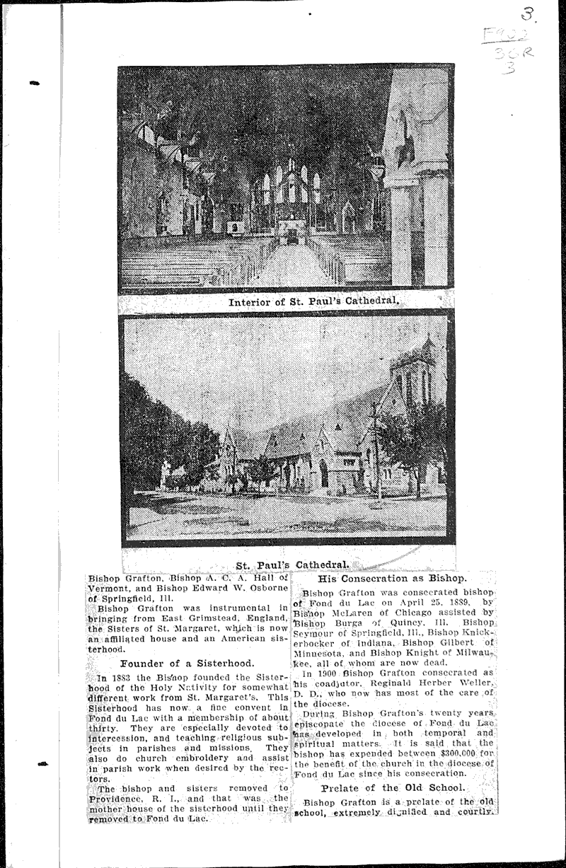  Source: Milwaukee Free Press Topics: Church History Date: 1909-05-16