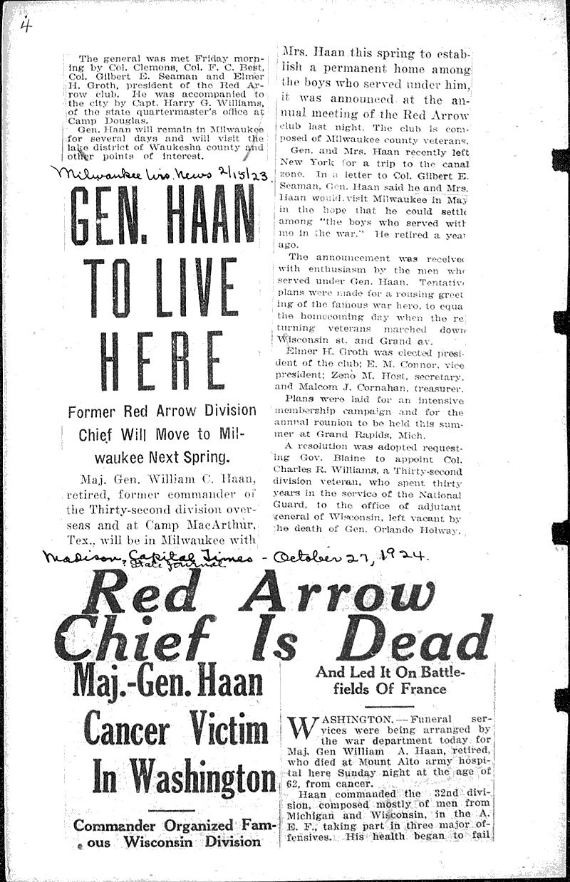  Source: Milwaukee Wisconsin News Topics: Wars Date: 1923-02-15