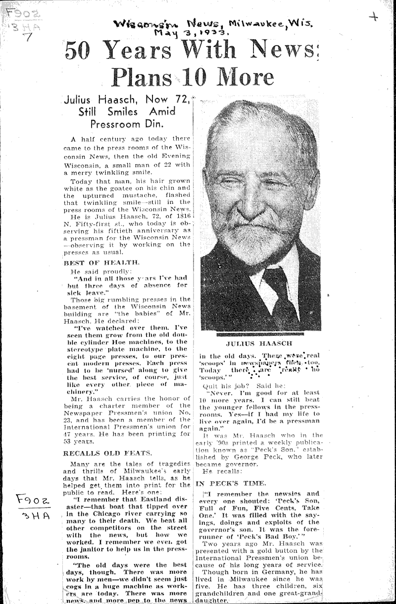  Source: Wisconsin News Date: 1933-05-03