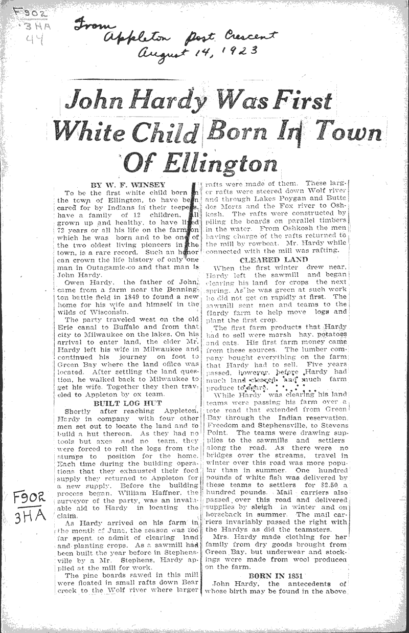  Source: Appleton Post-Crescent Date: 1923-08-14