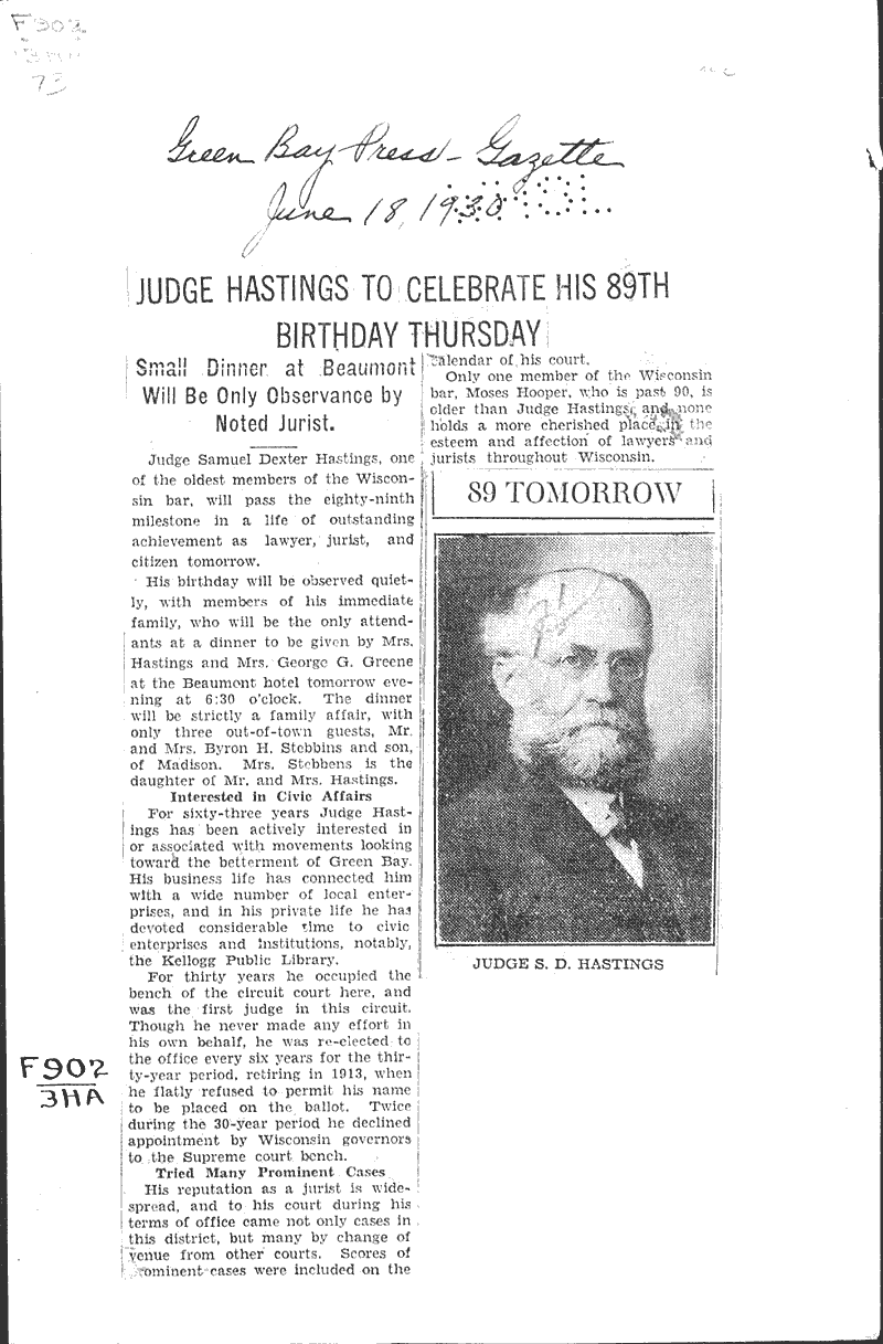  Source: Green Bay Press Gazette Date: 1930-06-18