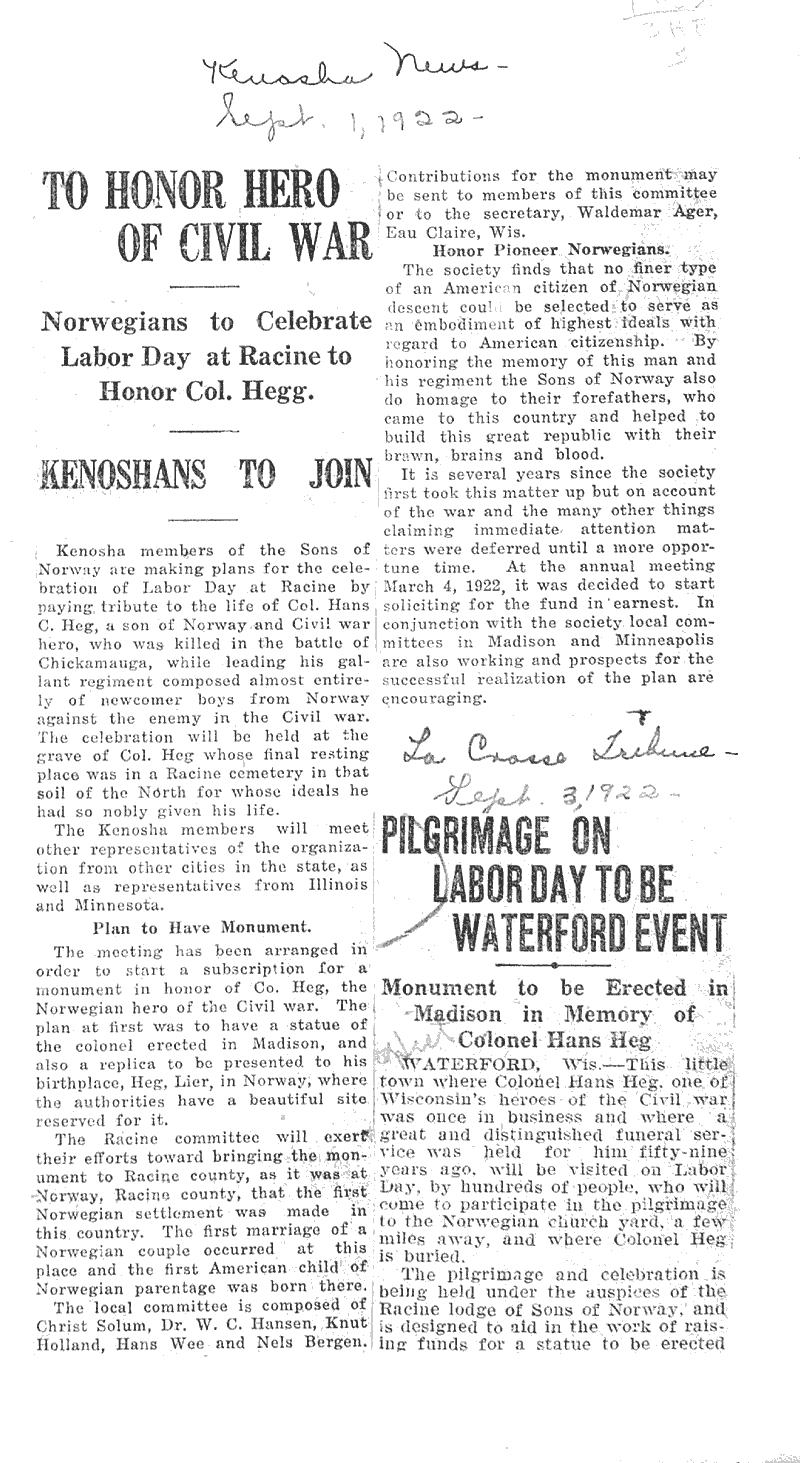  Source: LaCrosse Tribune Date: 1922-09-03