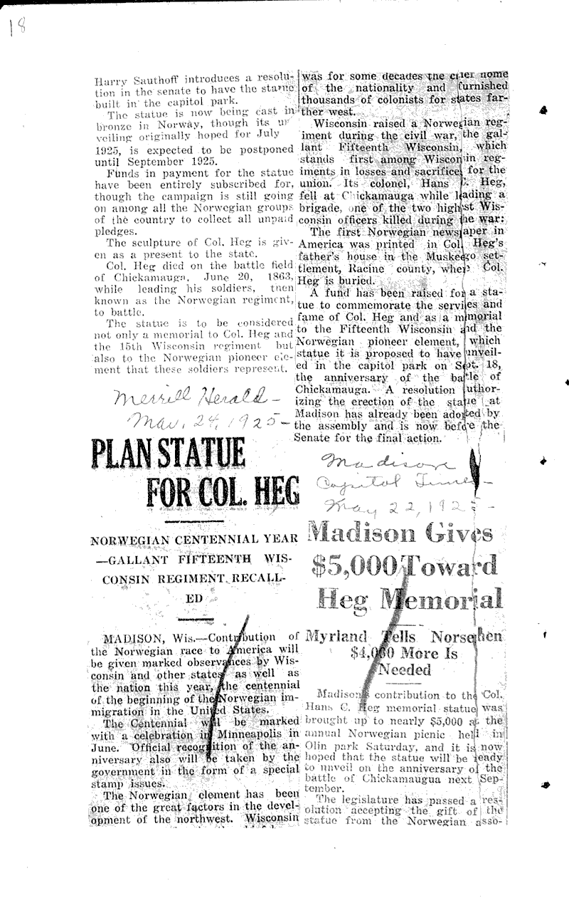  Source: Capital Times Date: 1925-03-10