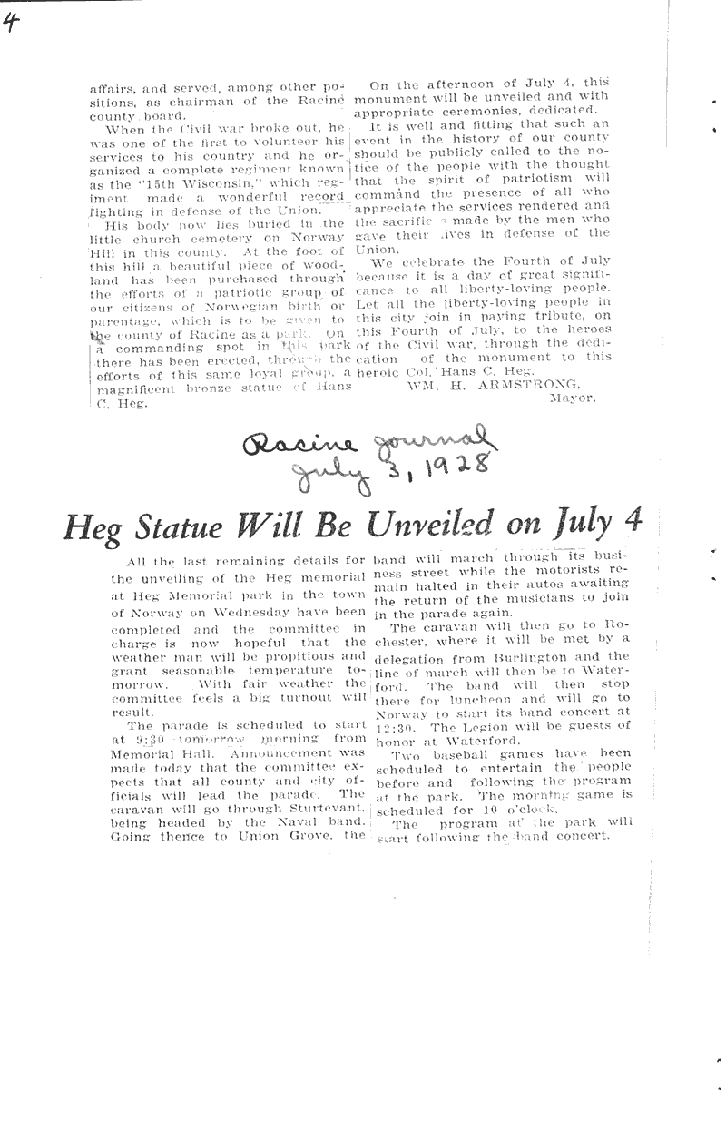  Source: Racine Journal Date: 1928-07-03