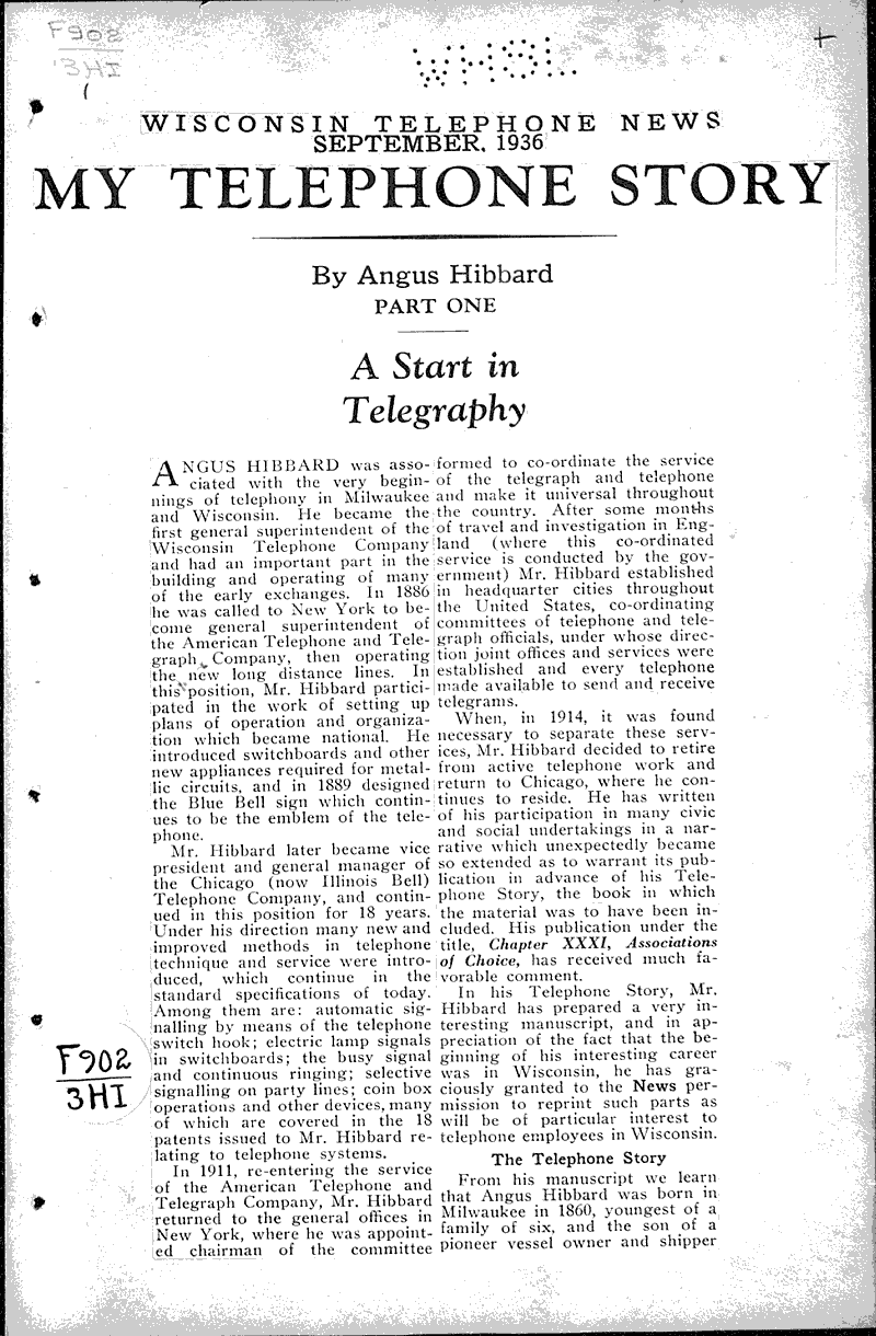  Source: Wisconsin Telephone News Date: 1936-09-??