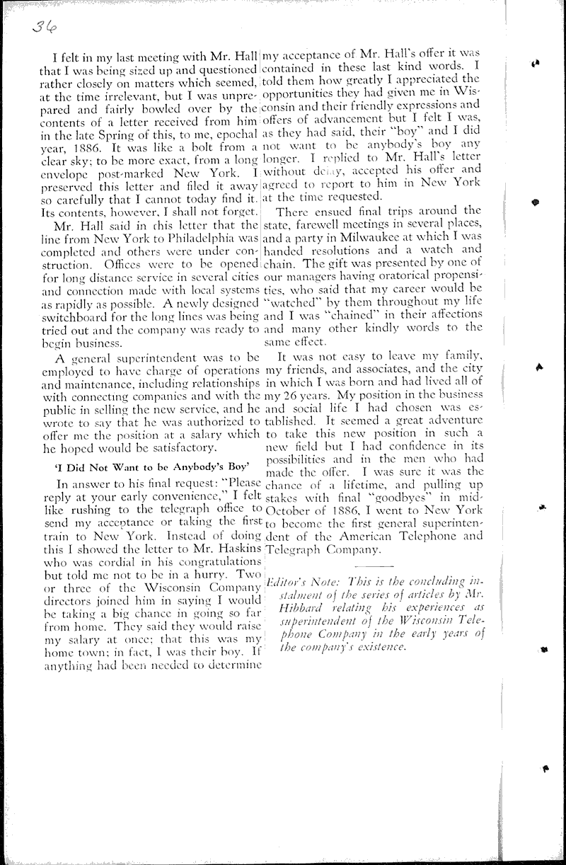  Source: Wisconsin Telephone News Date: 1936-09-??