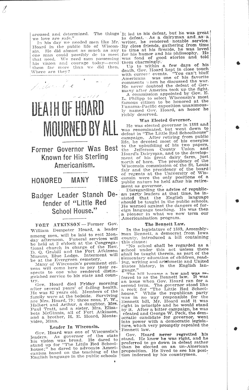 Source: Milwaukee Sentinel Date: 1918-11-23