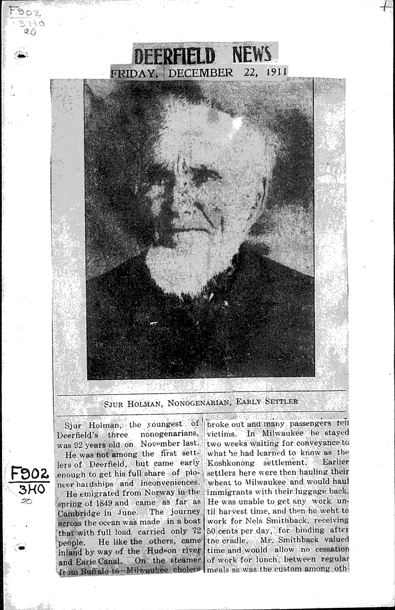  Source: Deerfield News Date: 1911-12-22