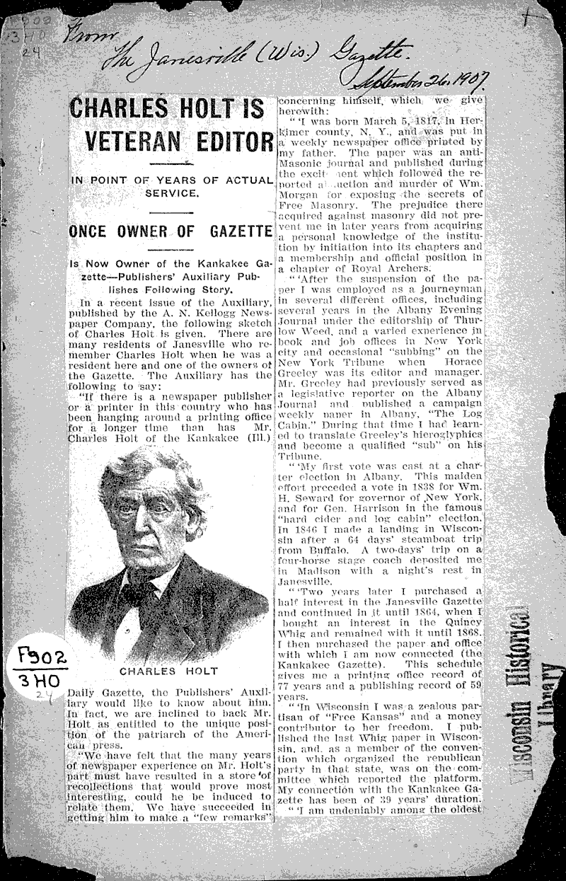  Source: Janesville Gazette Date: 1907-09-26