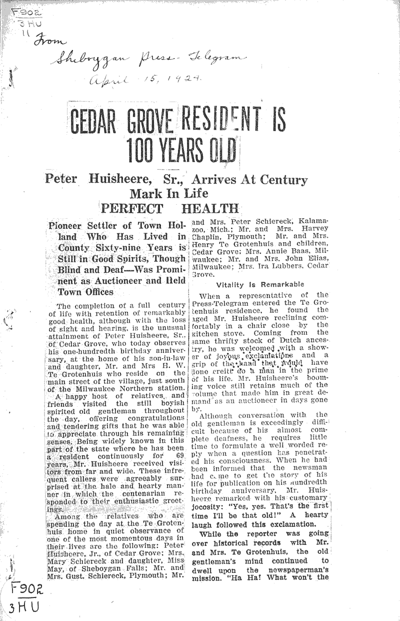  Source: Sheboygan Press-Telegram Date: 1924-04-15