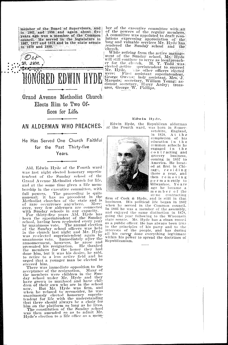  Source: Milwaukee Sentinel Topics: Church History Date: 1901-02-07