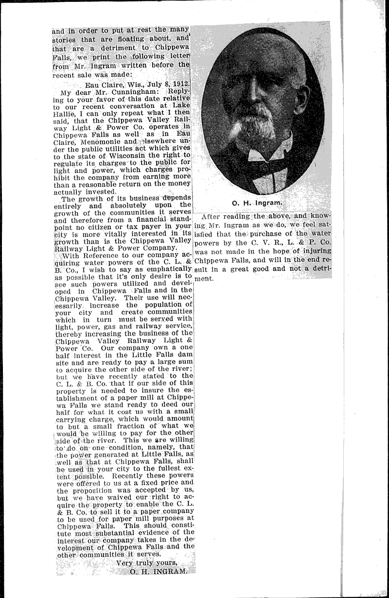  Source: Chippewa Falls Independent Date: 1912-08-04