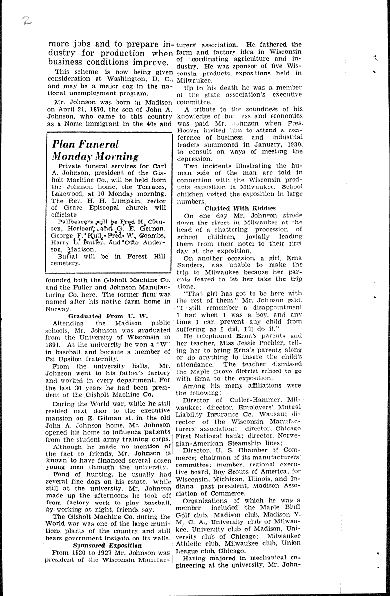  Source: Capital Times Date: 1931-10-31