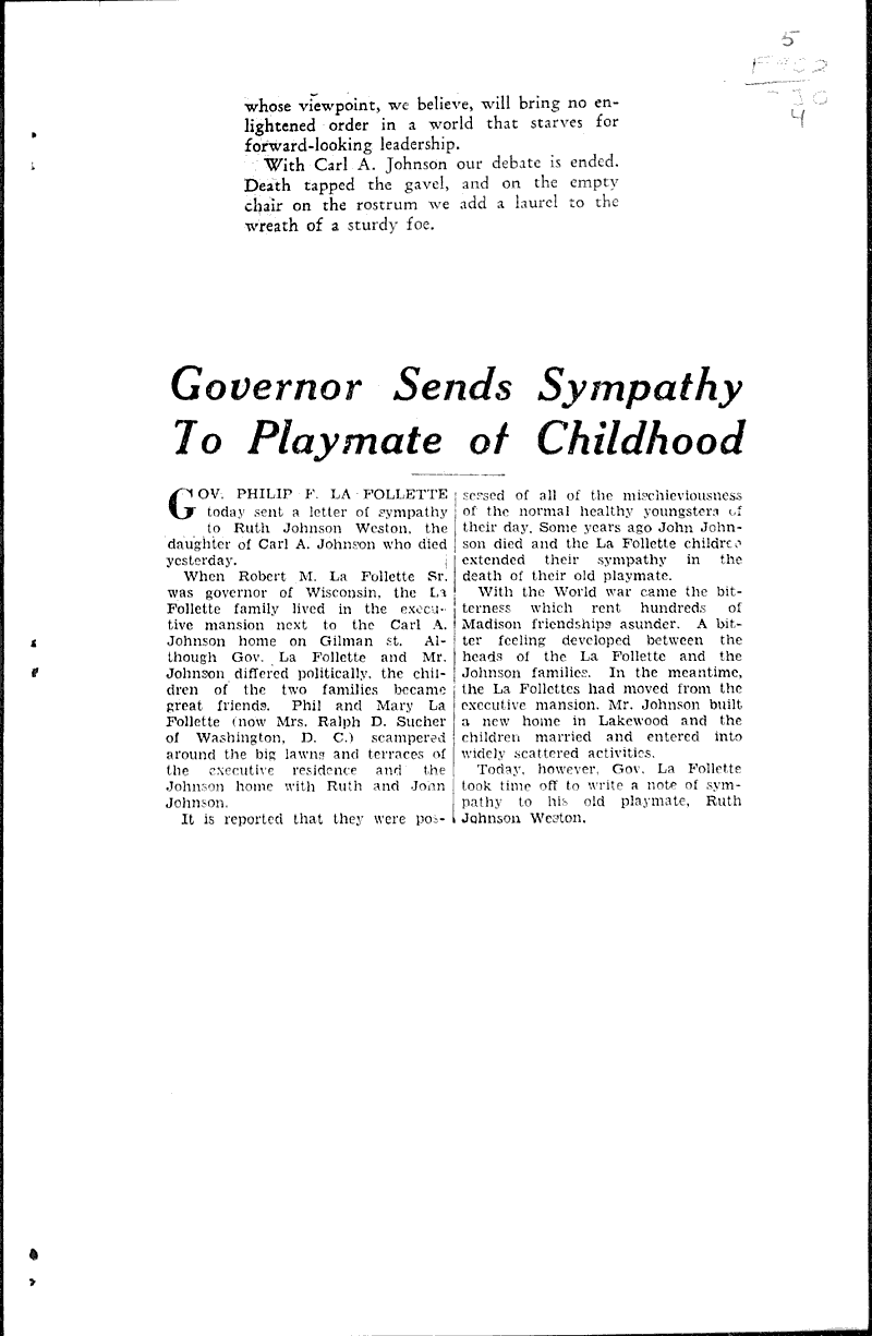  Source: Capital Times Date: 1931-11-01