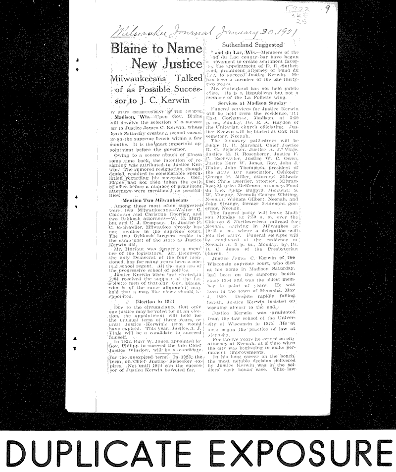  Source: Milwaukee Journal Date: 1921-01-30