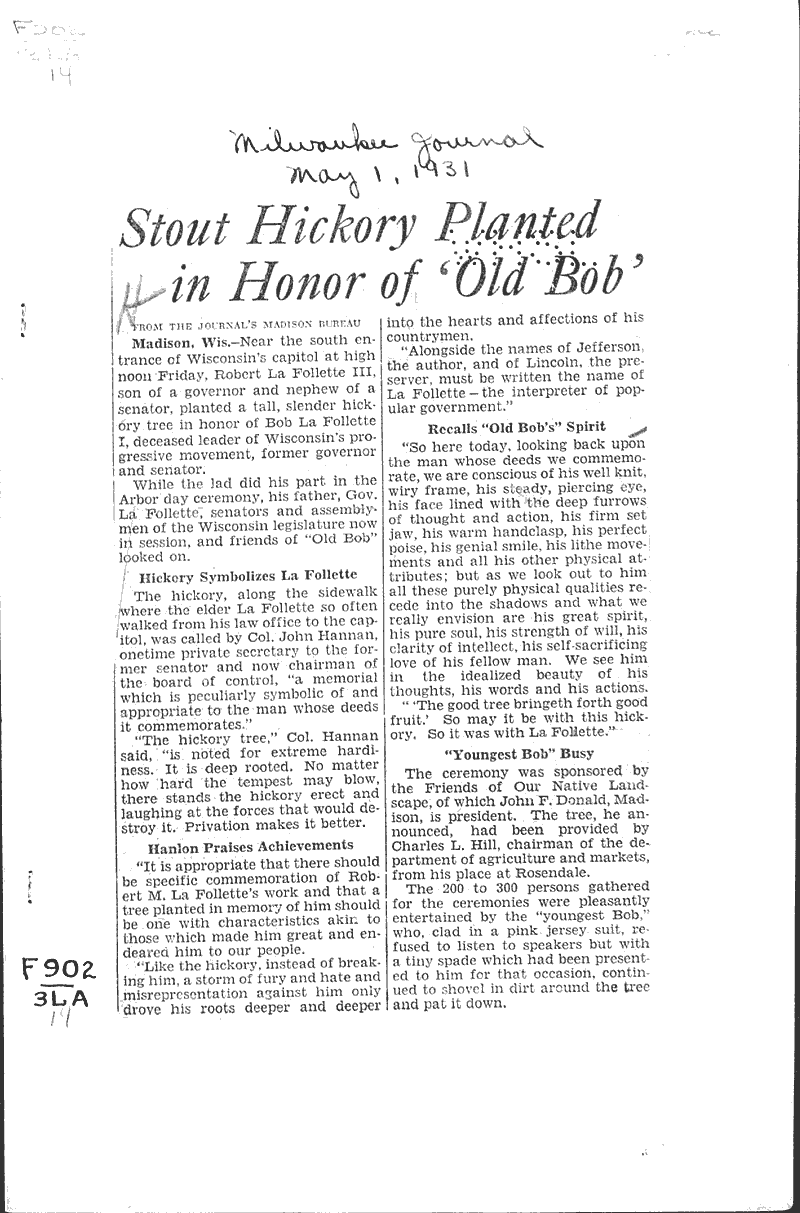  Source: Milwaukee Journal Date: 1931-05-01