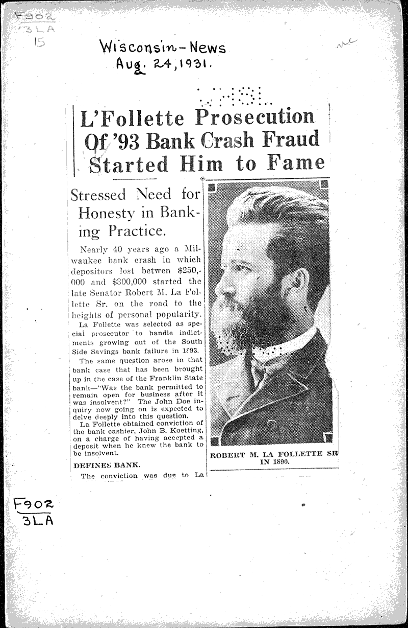  Source: Wisconsin News Date: 1931-08-24