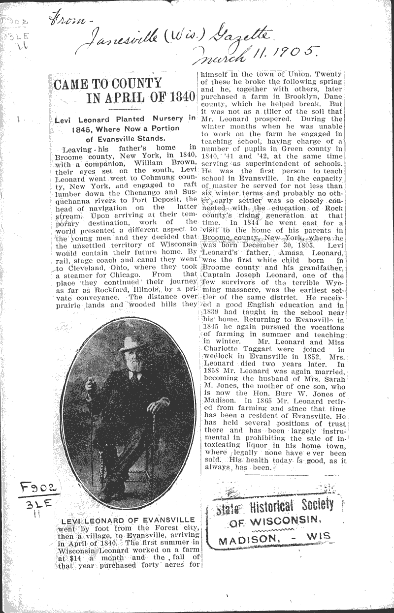  Source: Janesville Gazette Date: 1905-03-11