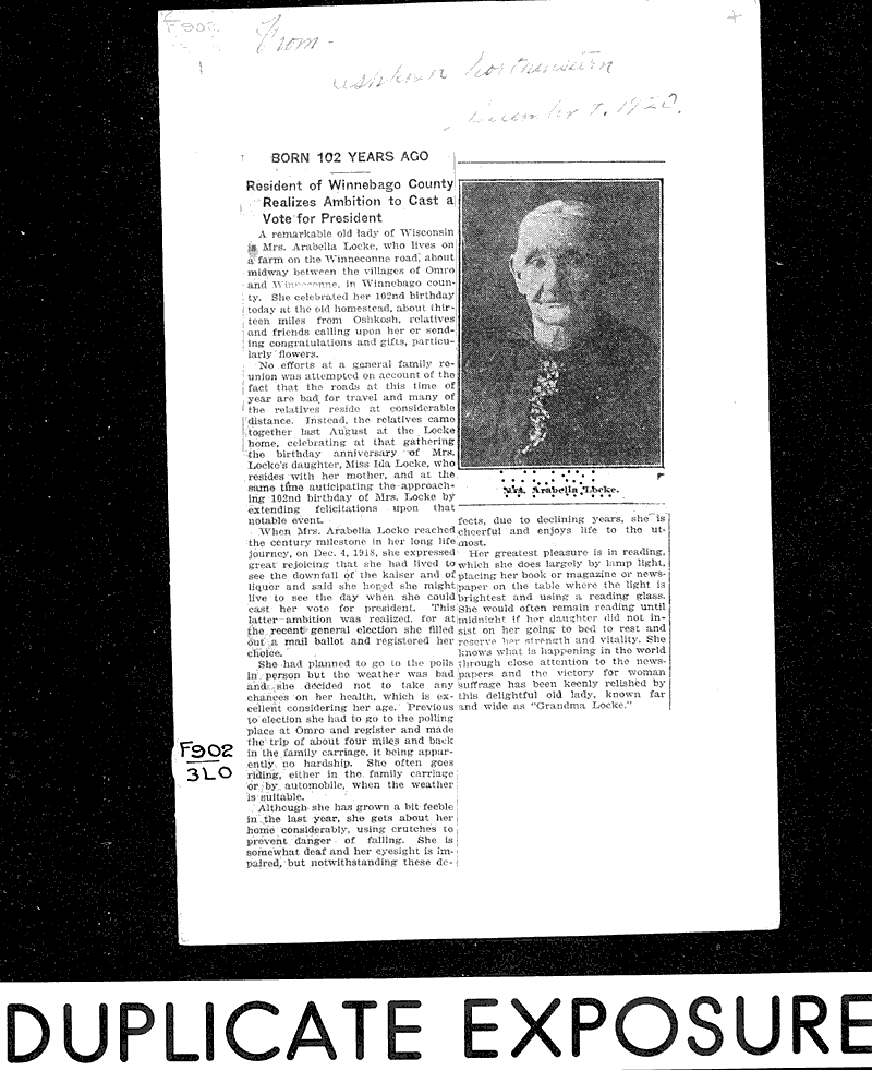  Source: Oshkosh Northwestern Date: 1920-12-04