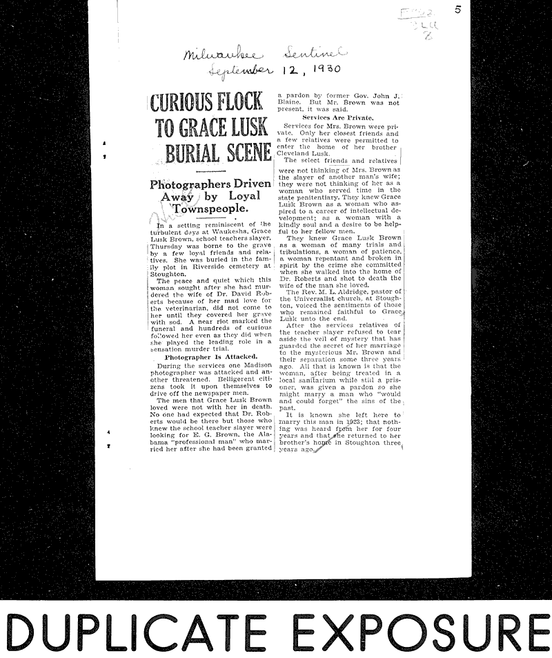  Source: Milwaukee Sentinel Date: 1930-09-12