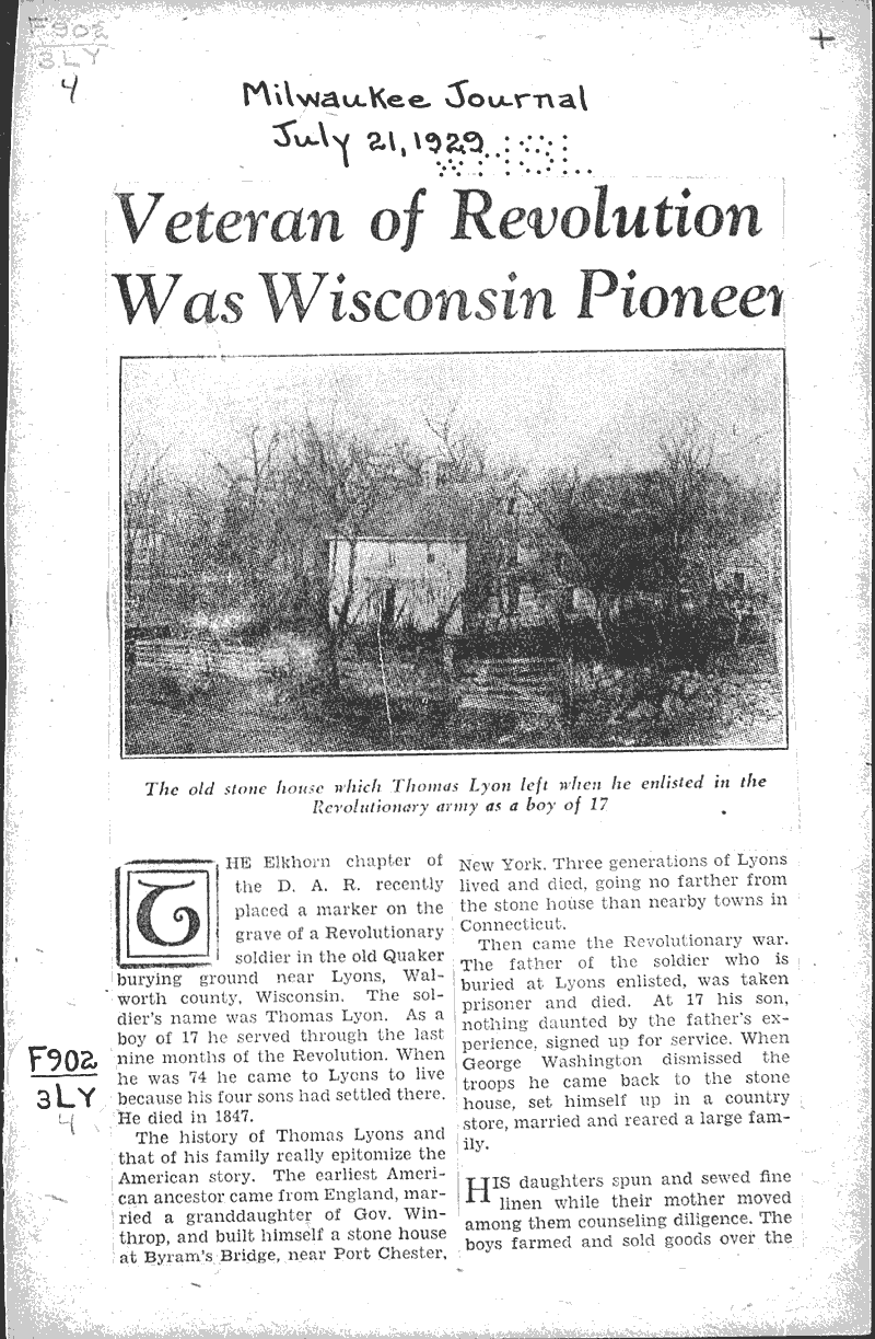  Source: Milwaukee Journal Topics: Wars Date: 1929-07-21