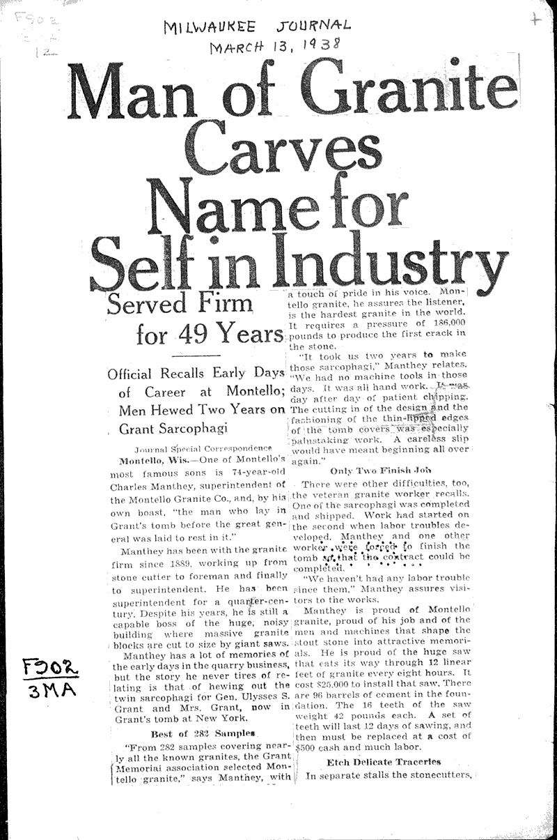  Source: Milwaukee Journal Topics: Industry Date: 1938-03-13