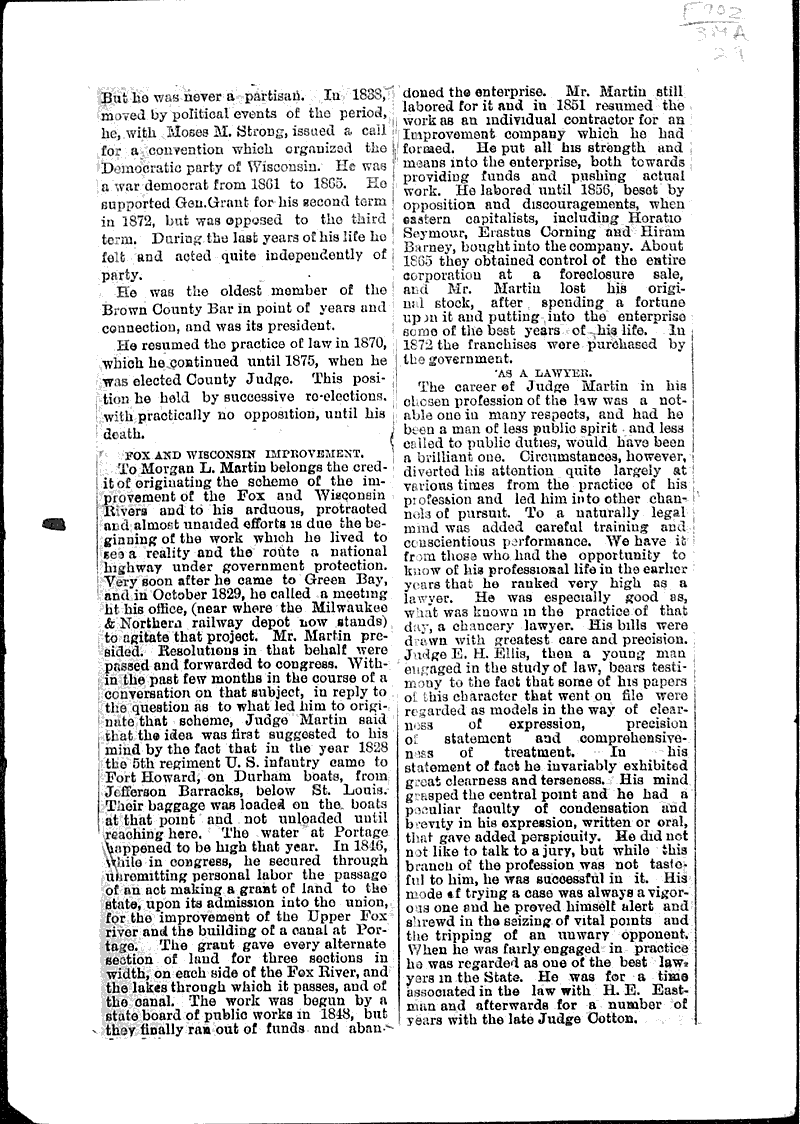  Source: Green Bay Gazette Topics: Government and Politics Date: 1887-12-12