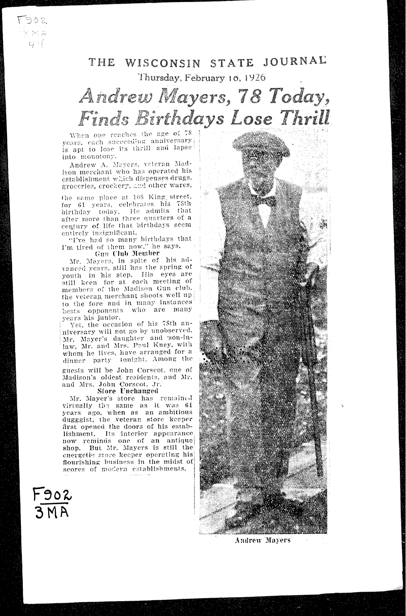  Source: Wisconsin State Journal Date: 1926-02-18