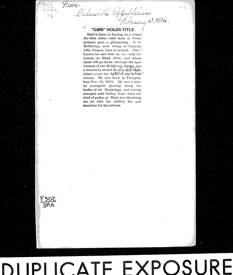  Source: Galesville Republican Date: 1916-02-10