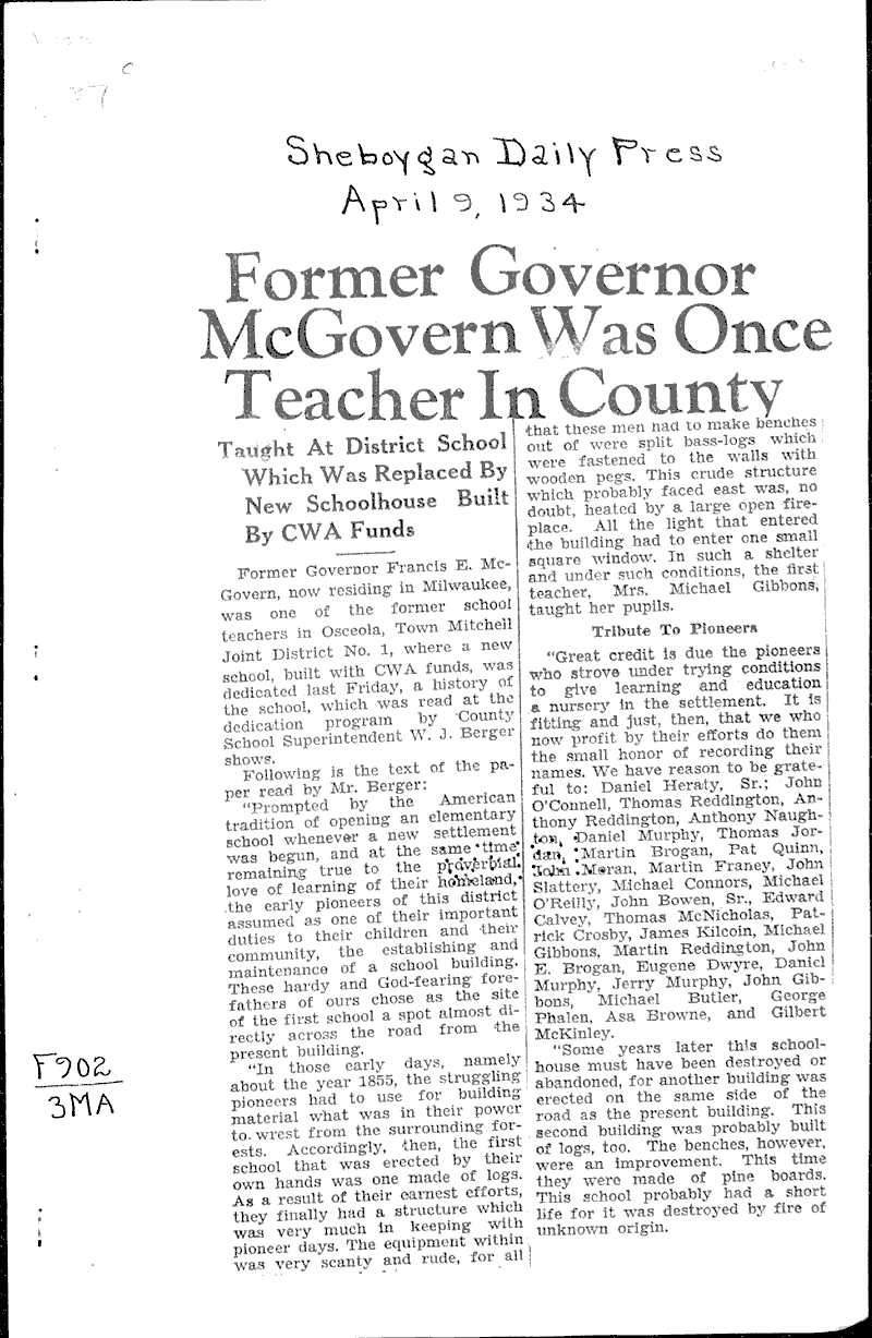  Source: Sheboygan Daily Press Topics: Education Date: 1934-04-09
