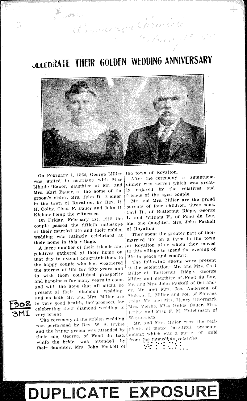  Source: Weyauwega Chronicle Date: 1918-02-13