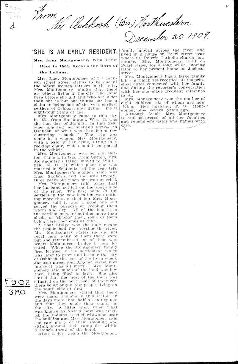  Source: Oshkosh Northwestern Date: 1909-12-20