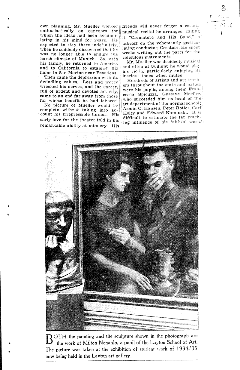  Source: Milwaukee Journal Topics: Art and Music Date: 1935-08-04
