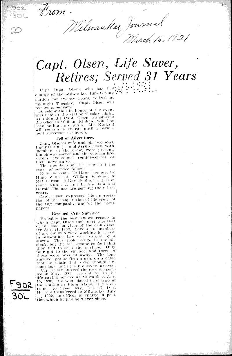  Source: Milwaukee Journal Date: 1921-03-16