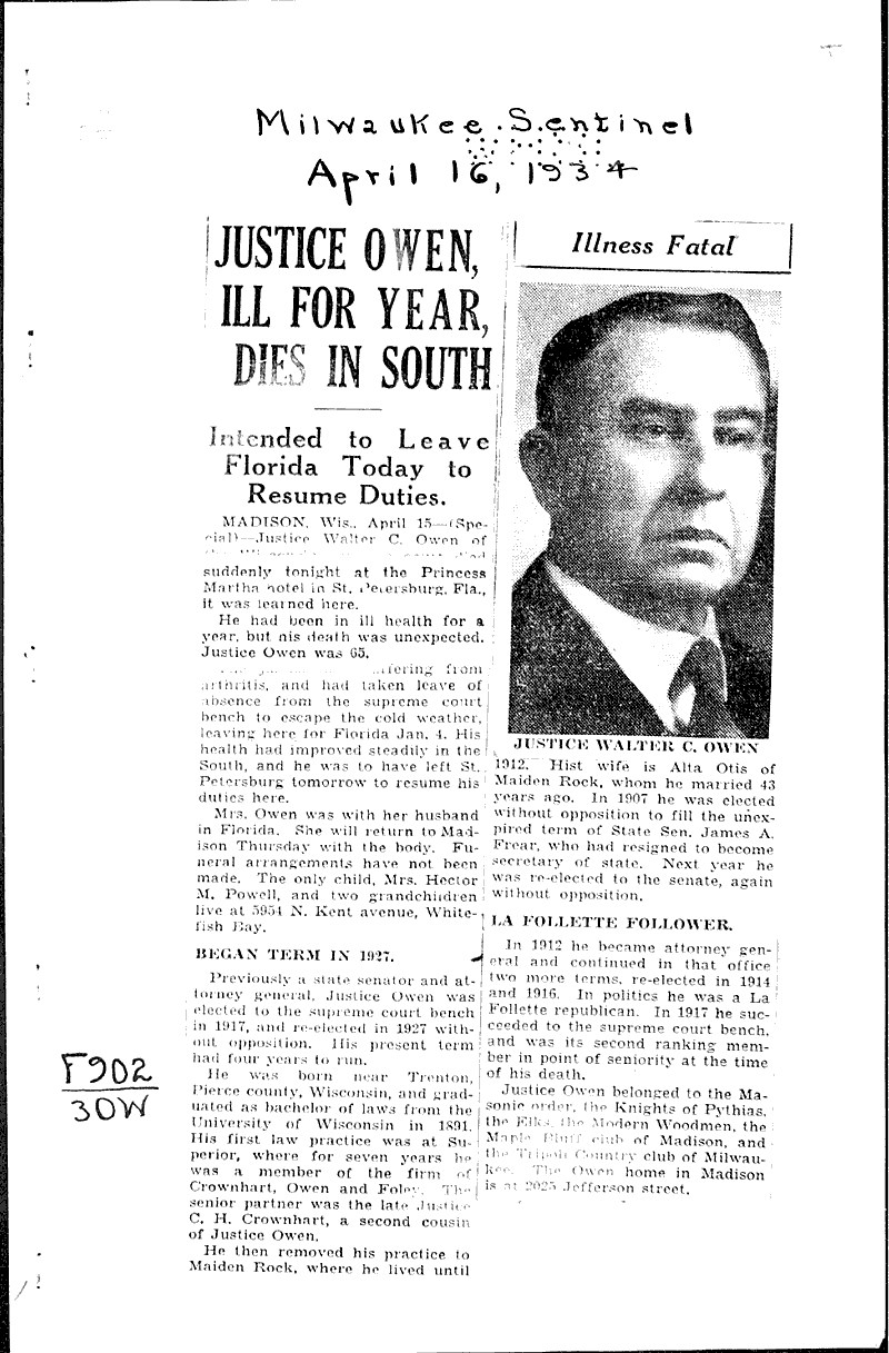  Source: Milwaukee Sentinel Topics: Government and Politics Date: 1934-04-16