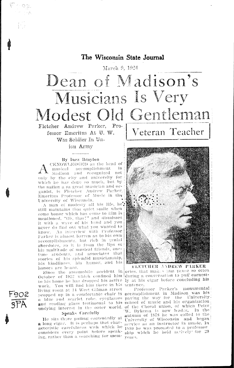  Source: Wisconsin State Journal Topics: Education Date: 1924-03-09