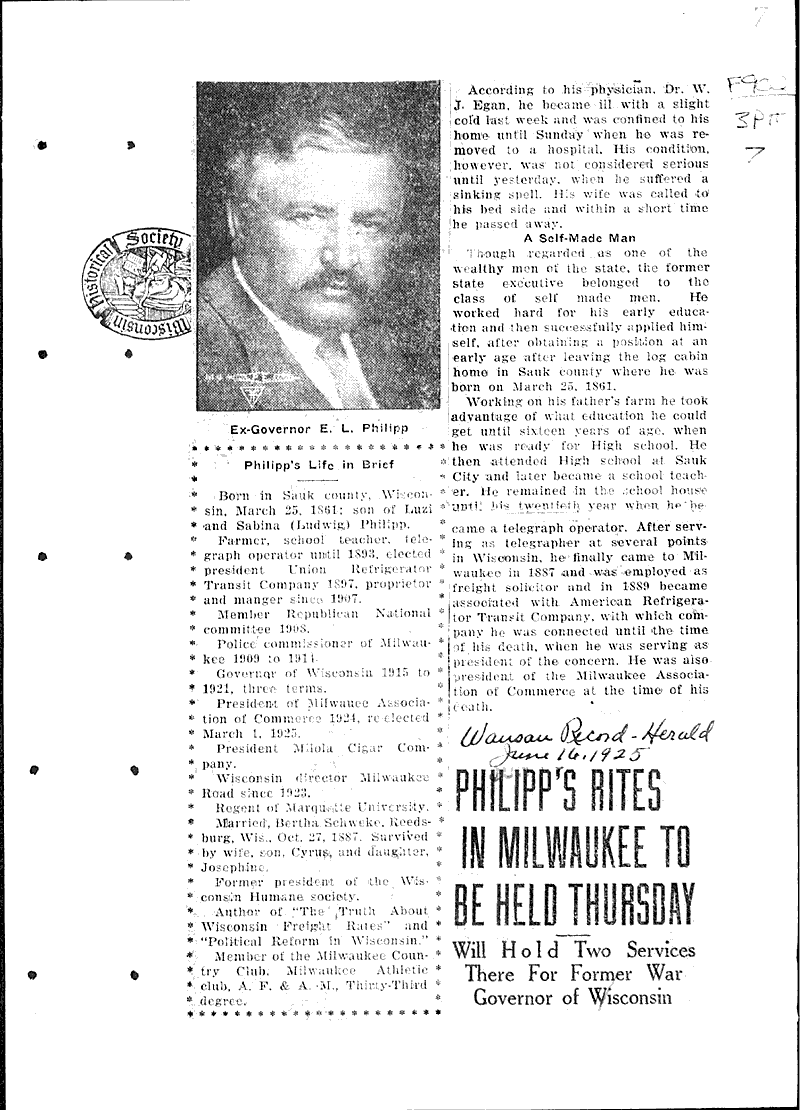  Source: Beaver Dam Daily Citizen Topics: Government and Politics Date: 1925-01-16