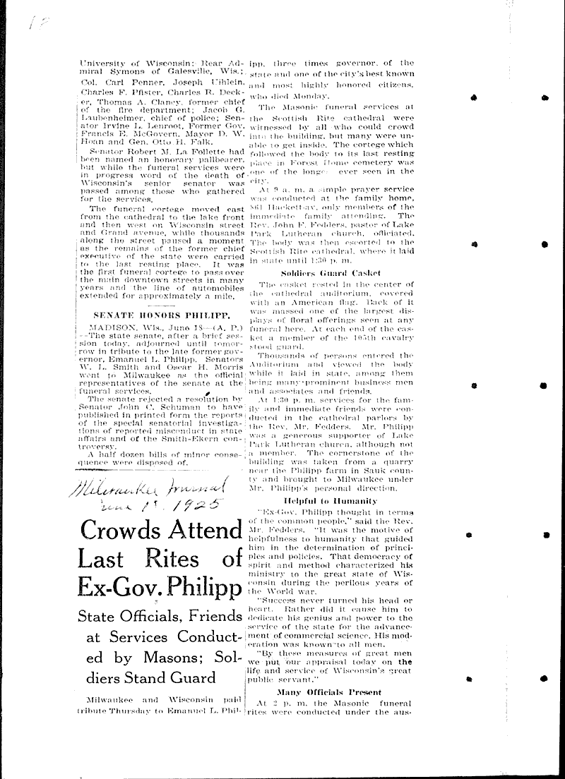  Source: Milwaukee Sentinel Topics: Government and Politics Date: 1925-06-19