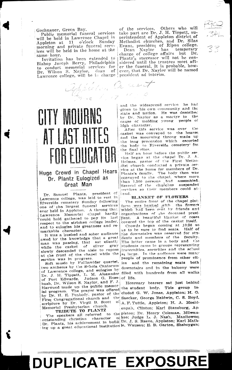  Source: Janesville Gazette Topics: Education Date: 1924-11-17