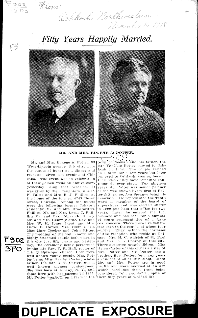  Source: Oshkosh Northwestern Date: 1918-11-16