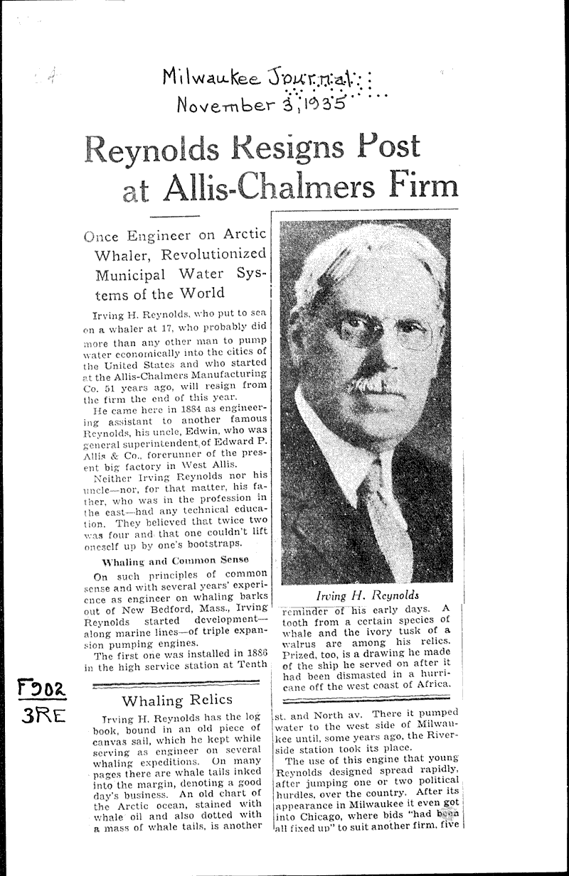  Source: Milwaukee Journal Topics: Industry Date: 1935-11-03