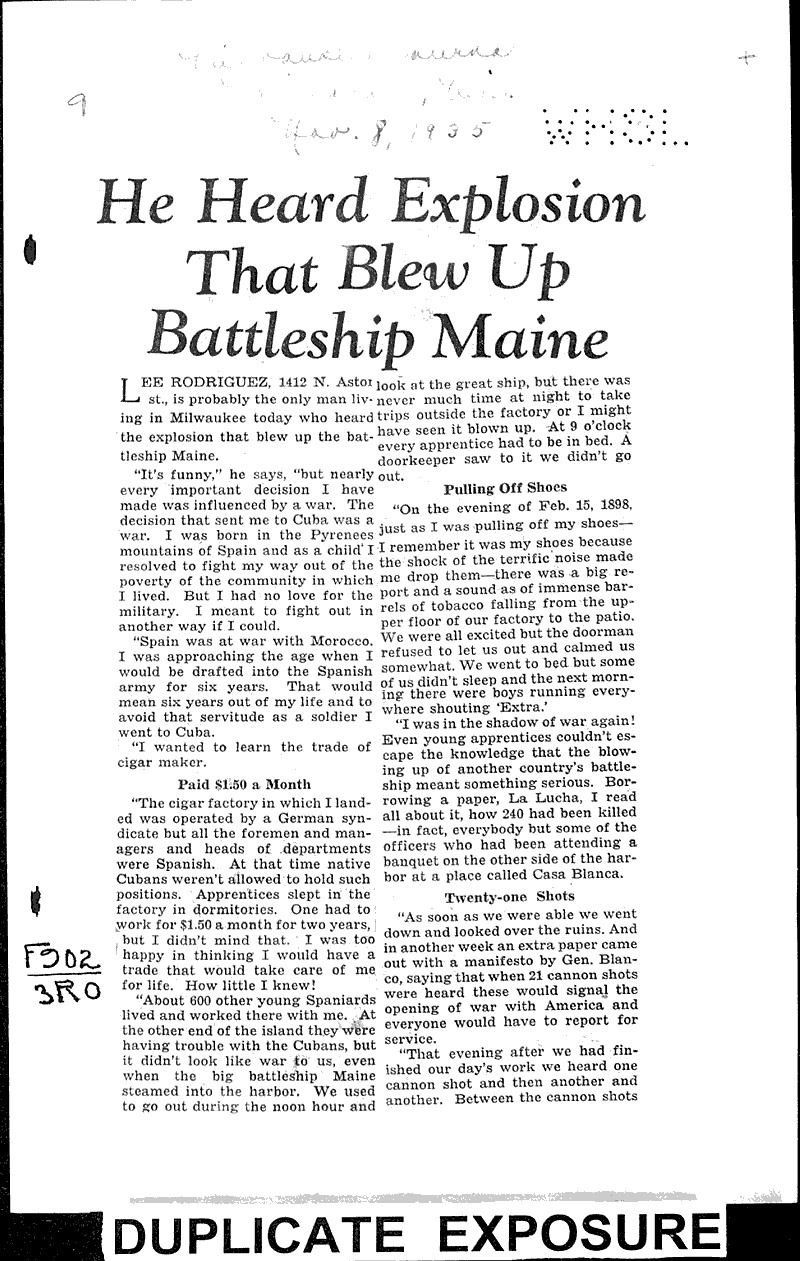  Source: Milwaukee Journal Topics: Wars Date: 1935-11-08